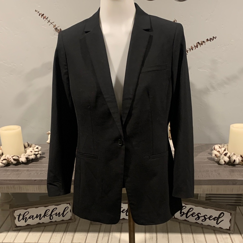 Banana Republic Sleek Black Long Blazer